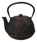 Bonrze Oriental Dragon Design Large Cast Iron Tetsubin Teapot 40oz Tea Pot