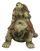 Nautical Marine Turtle Tortoise Mother Piggybacking Hatchling Family Figurine