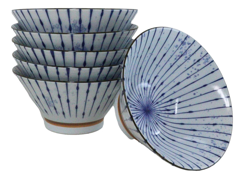 Pack Of 6 Fubuki Tokusa Made In Japan Medium 38oz Ramen Soup Rice Salad Bowls
