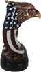 Patriotic Bald Eagle With American Flag Beveled Engravable Glass Frame 6"x4"