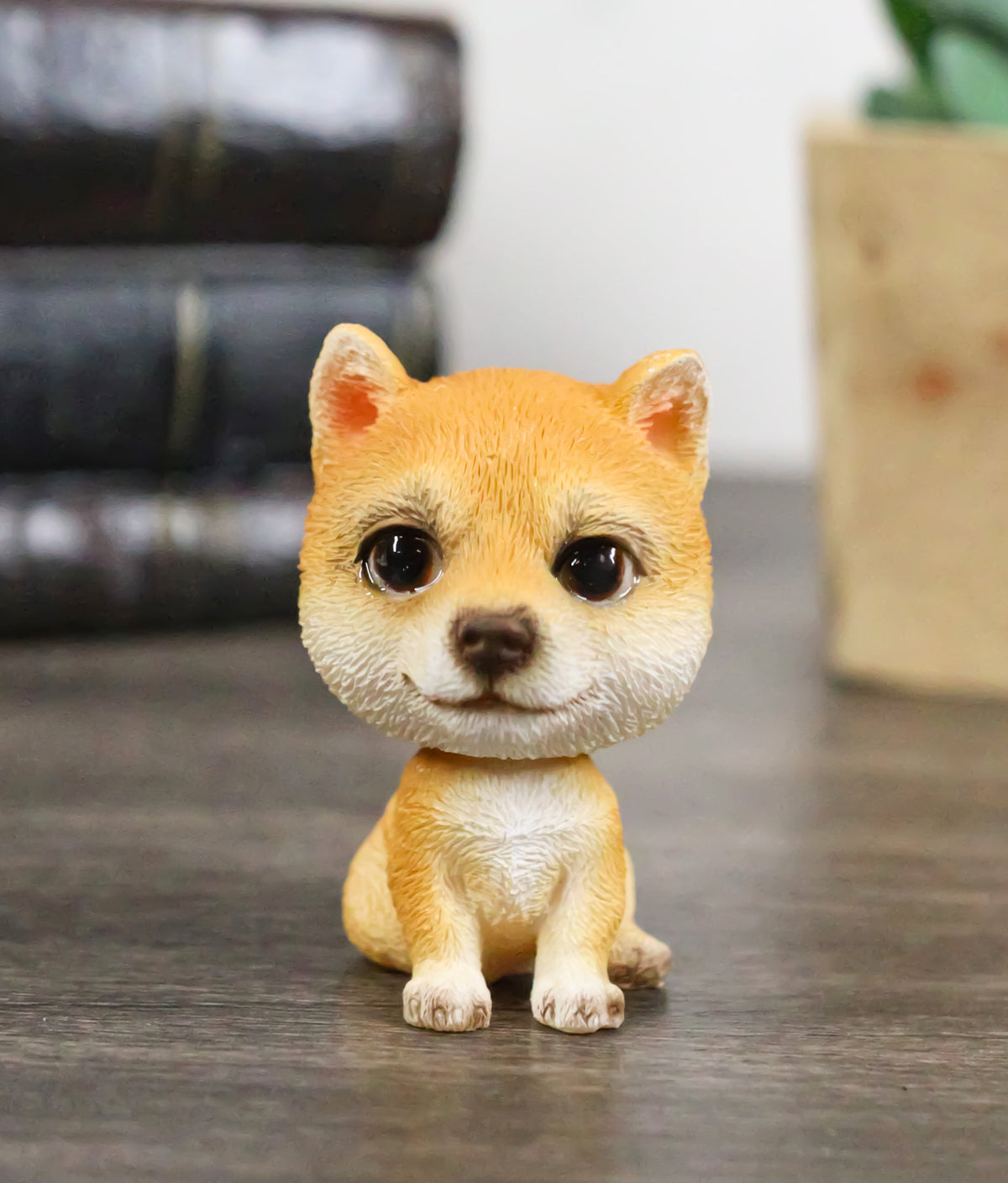 Lifelike Adorable Playful Japanese Shiba Inu Puppy Dog Mini Bobblehead Figurine