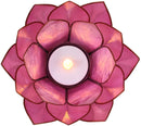 Pack Of 3 Coral Pink Seashells Lotus Flower Votive Tea Light Candle Holders