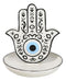 Wicca Hand of God Hamsa Palm Evil Eye Ceramic Backflow Incense Holder Figurine