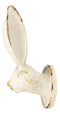 Pack Of 2 Antique White Pewter Cottage Bunny Rabbit Wall Coat Hat Leash Hooks