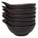 Pack Of 5 Blue Aozora Kannyu Small Ponzu Tonsui Miso Soup Bowls With Handle 5oz