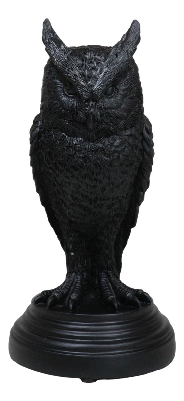 Mystical Wicca Gothic Owl Of Astrontiel Candlestick Candle Holder Figurine