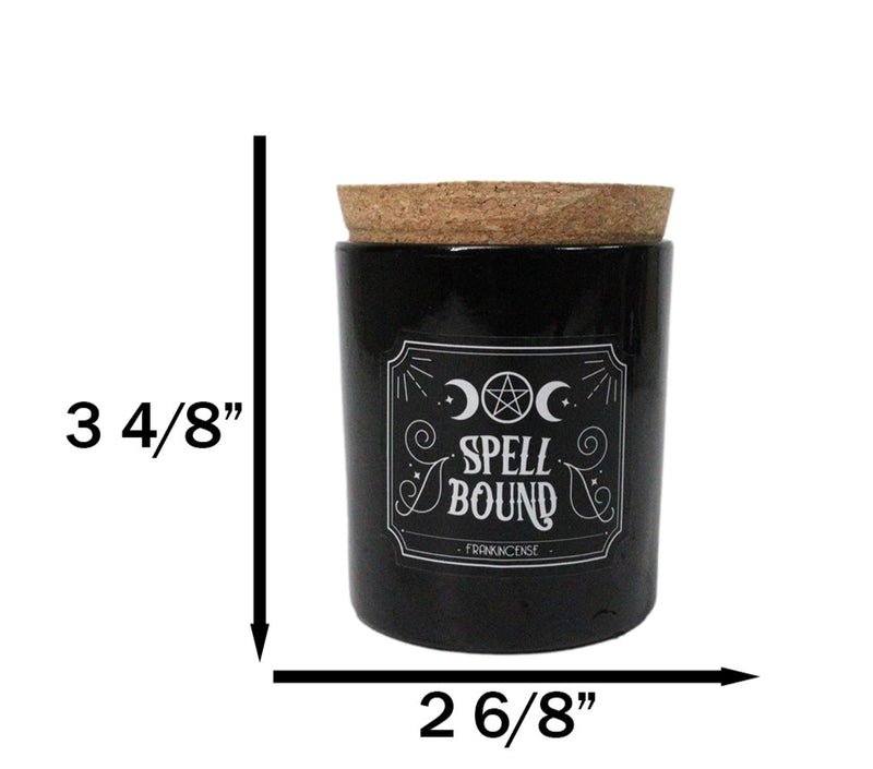 Wicca Midnight Spell Bound Triple Moon Frankincense Pillar Candle Home Fragrance