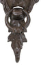 Cast Iron Royal Venetian Lion Head Door Knocker With Greenman Leaf Strike Plate