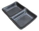 Pack Of 6 Ceramic Tetsu Kesho Soy Sauce Or Condiment Dishes With 2 Compartments