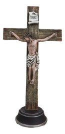 Christian Religious Accent INRI Jesus Christ Crucifix Desktop Cross Figurine