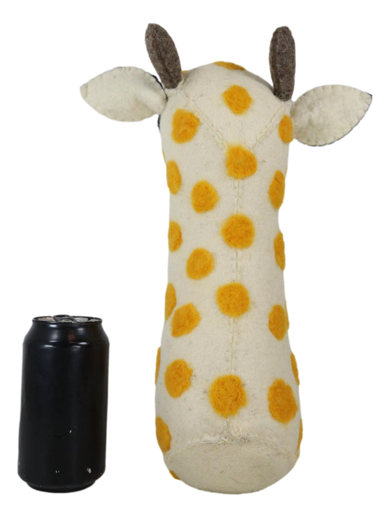 Wool Safari Giraffe Baby Animal Head Plush Doll Wall Decor Safari Collection