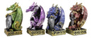 Set of 4 Fantasy Metallic Colorful Miniature Alchemy Battle Dragons Figurines