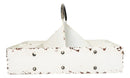 White Vintage Distressed Metal 8 Divided Section Seeding Tray Planter Pot 14"L