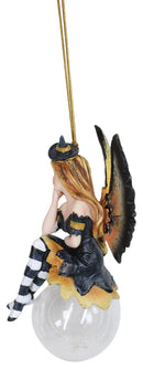 Cordelia Autumn Witch Bubble Rider Fairy Ornament Amy Brown Holiday Collection
