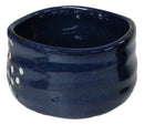 Navy Blue Sakura Blooms Ceramic Japanese Matcha Green Tea Bowl Whisk & Scoop Set