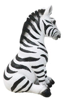 Wildlife Nature Safari Savanna Equid Zebra Horse Foal Sitting Figurine
