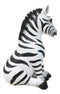 Wildlife Nature Safari Savanna Equid Zebra Horse Foal Sitting Figurine