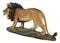 African Savanna Safari Wildlife Majestic Lion Prowling in Grasslands Figurine