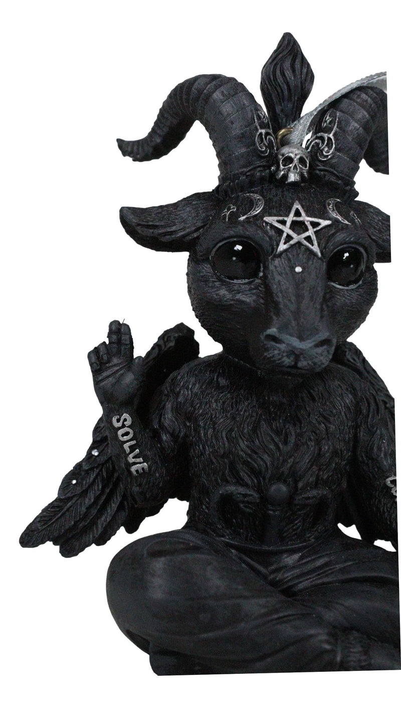 Cultic Fiends Winged Baphomet Sabbatic Goat Triple Moon Pentagram Tree Ornament