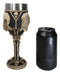 Wisdom Of The Ages See Hear Speak No Evil Skeleton Skulls Wine Goblet Chalice