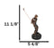 Pro Golfer Swinging Golf Club Bronze Electroplated Figurine With Pedestal 11"H