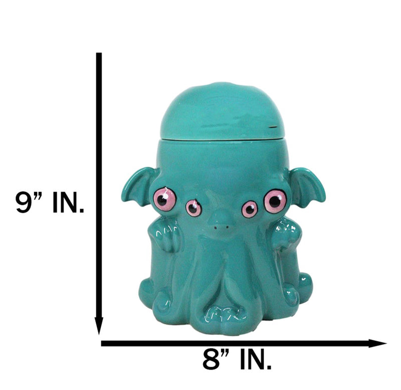 Mythological God Cthulhu Kraken Octopus Colossal Sea Monster Ceramic Cookie Jar