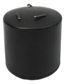 Set of 2 Gothic Vampire Blood Black Unscented Pillar Candles that Bleed Red 3" H