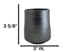Pack Of 6 Black Tetsu Kesho Reactive Glaze Ceramic Yunomi Tea Cups 9oz