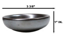 Pack Of 6 Ceramic Tetsu Kesho Black Soy Sauce Oil Condiment Round Dishes Bowls