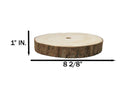 Pack Of 4 Unfinished Natural Wood Slices With Bark 8.25"D DIY Arts And Crafts