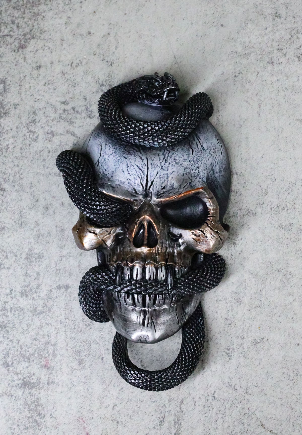 Cult Of Canaan Serpent Skull Masque Ornament On Pole Stand Or Wall Sculpture
