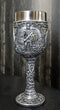 Medieval Templar Crusader Knight Suit of Armor On Guard Wine Goblet Chalice