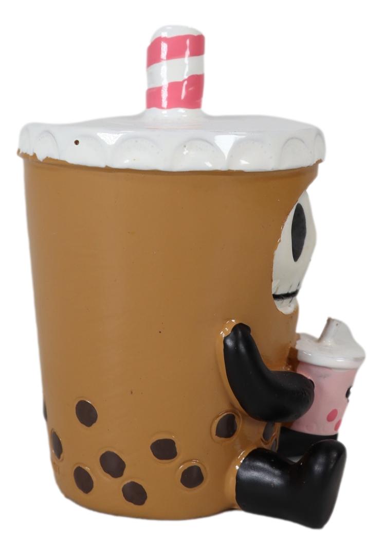 Furrybones Bobby The Bubble Tea Drink Boba Pearls Skeleton Furry Bone Figurine - Ebros Gift