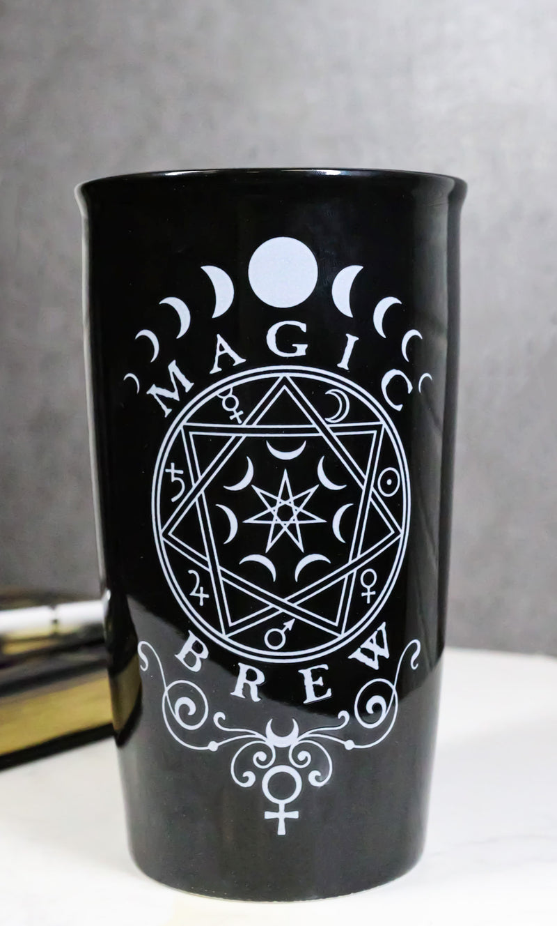 Wicca Witchcraft Phases Of The Moon Magic Brew Ceramic Travel Mug Coffee Tea Cup