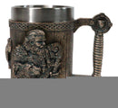 Norse Viking Berserker Warrior With Wolf Shield And Axe Coffee Tankard Mug 16oz