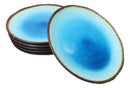 Pack Of 6 Blue Sky Aozora Kannyu Large Wavy Round Dinner Plates 11"D Serveware