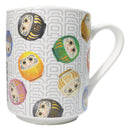 Set Of 2 Daruma Talisman Of Luck And Perseverance Textured Ceramic Mug Cups 11oz