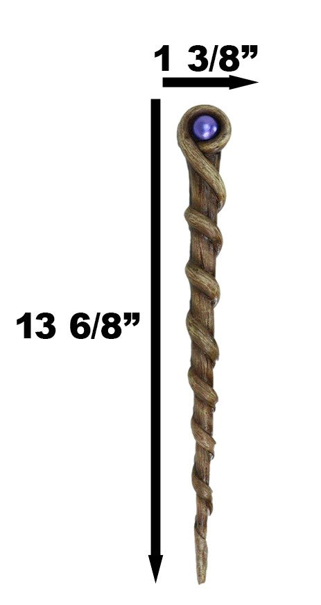 Twisted Branch Willow Scepter Blue Stone Cosplay Wand 13" Accessory Costume Prop