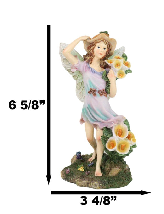Enchanted Garden Calla Lily Floral Fairy Carrying A Bouquet Of Flowers Figurine