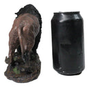 Native American Bison Buffalo Father with White Calf Decorative Figurine 8.5"L