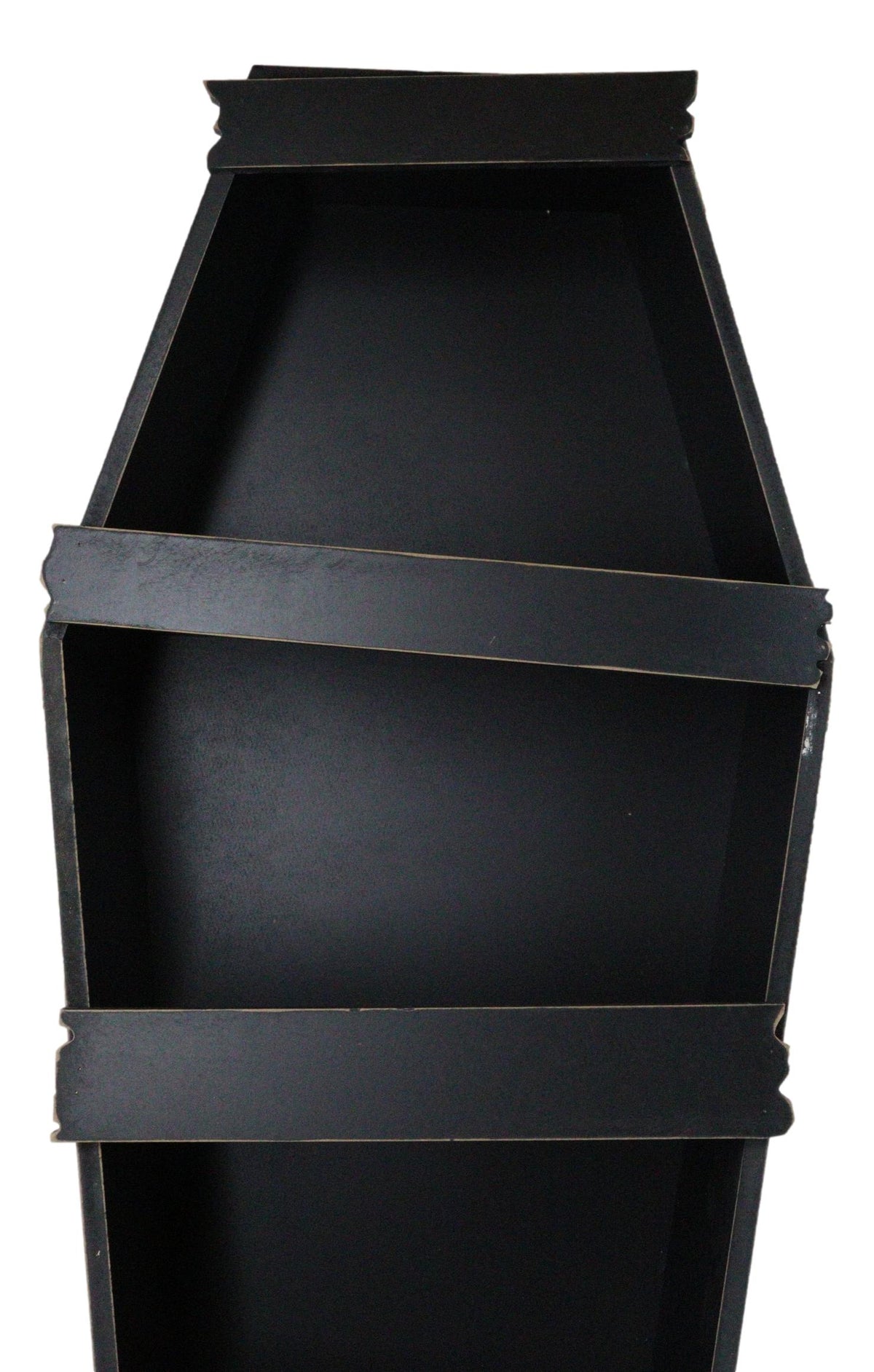 Gothic Graveyard Light Duty Black Coffin Casket Cabinet Shelving Wall Shelf 30'H
