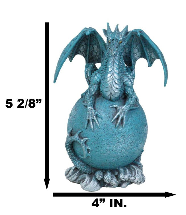 Celestial Solar Galaxy Planet Uranus Terrestrial Guardian Blue Dragon Figurine