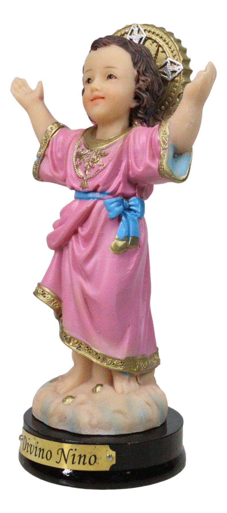 Catholic Christian Santo Nino Divine Child Jesus Christ Figurine With Base 5"H - Ebros Gift