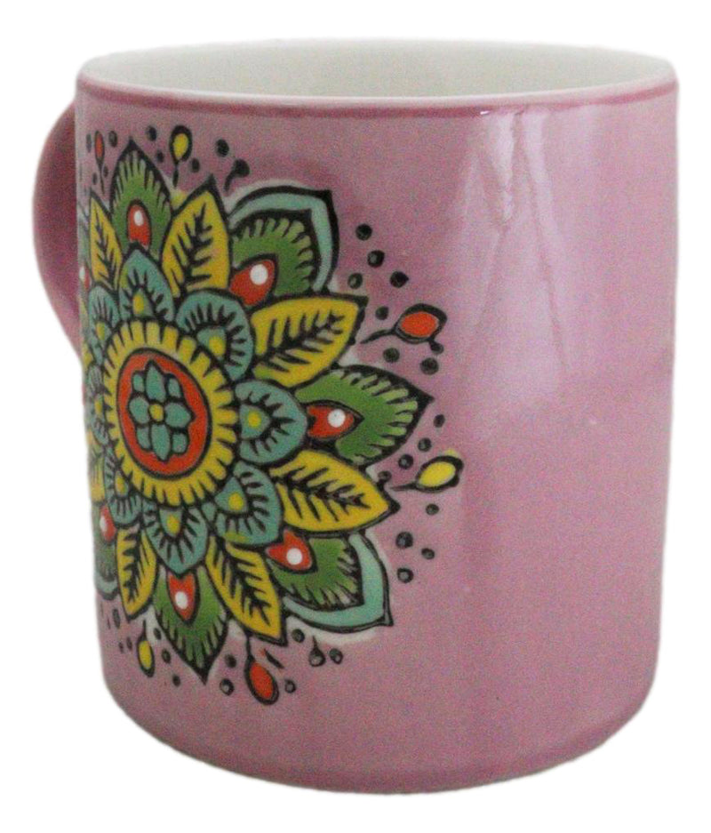 Purple Sahasrara Crown Chakra Zen Flower Of Life Mandala Circle Ceramic Mug Cup