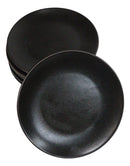 Set Of 6 Kokuyo Black Contemporary Appetizer Dessert Salad Ceramic Plates 6"D
