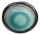Pack Of 6 Green Crackle Midori Kannyu Wavy Round Condiment Sauce Dishes 2oz
