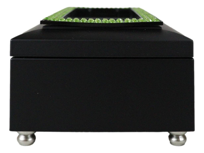 August Month Peridot Birthstone Strength And Integrity Black Musical Trinket Box