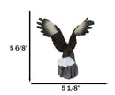American Pride Bald Eagle with Open Wings by Rocky Cliff Ledge Figurine 5.75"H