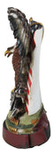 Bald Eagle With Crossed Rifles Soldier Helmet By Star Spangled US Flag Figurine