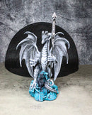 Ruth Thompson Pale White Spirit Omega Blade Dragon Statue With Sword Decor